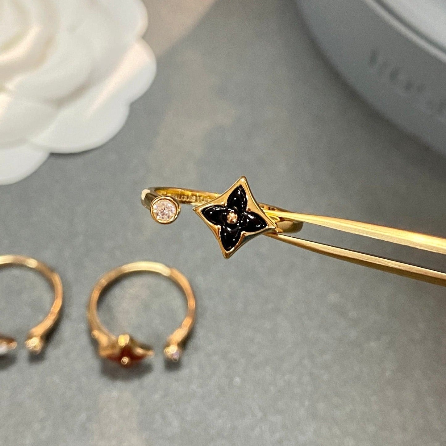 [Regal Gem]STAR 1 DIAMOND OPEN RING