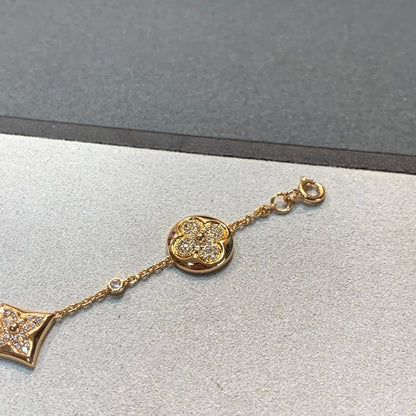 [Regal Gem]STAR AND SUN 4 MOTIFS GOLD DIAMONDS BRACELET