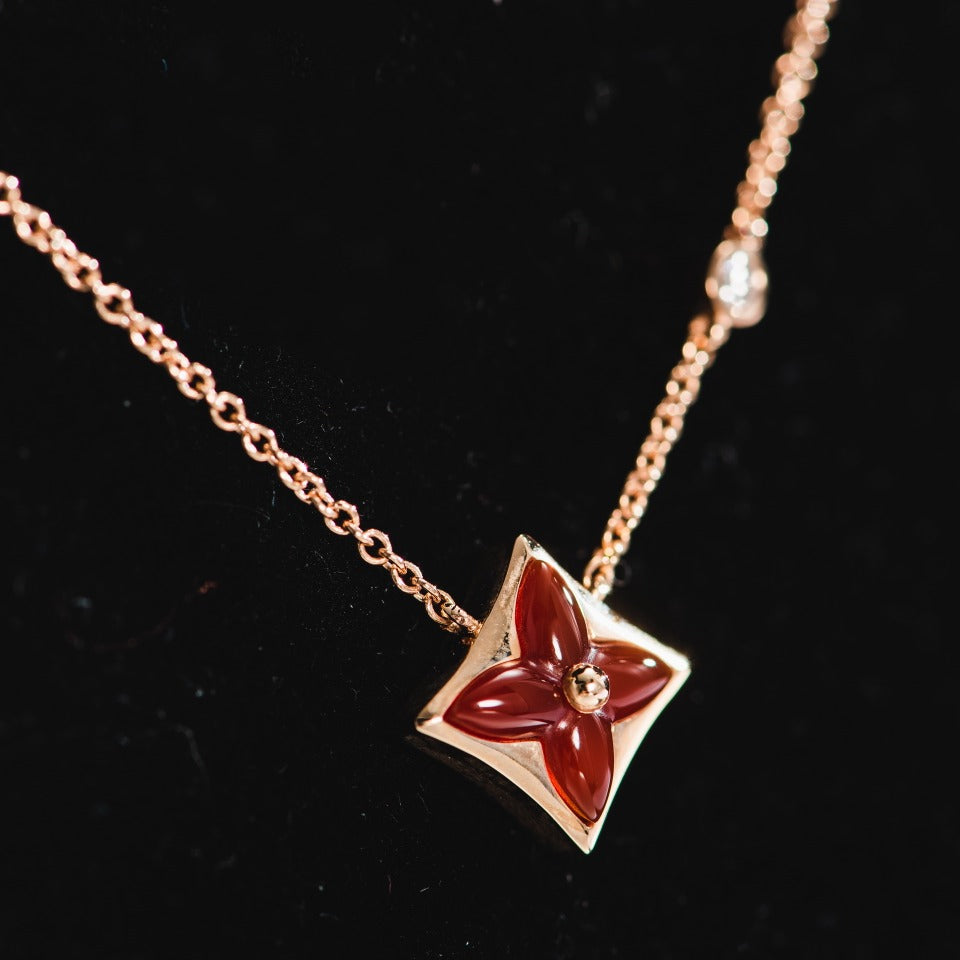[Regal Gem]STAR NECKLACE PINK GOLD 1 DIAMOND