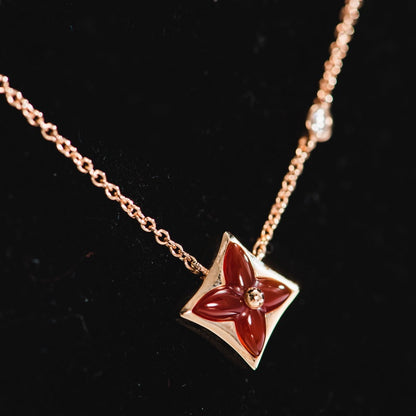 [Regal Gem]STAR NECKLACE PINK GOLD 1 DIAMOND