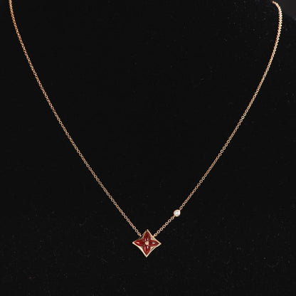 [Regal Gem]STAR NECKLACE PINK GOLD 1 DIAMOND