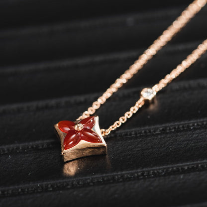 [Regal Gem]STAR NECKLACE PINK GOLD 1 DIAMOND