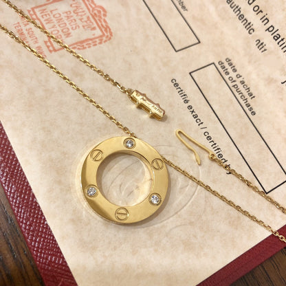 [Regal Gem]LOVE NECKLACE 16MM 3 DIAMONDS