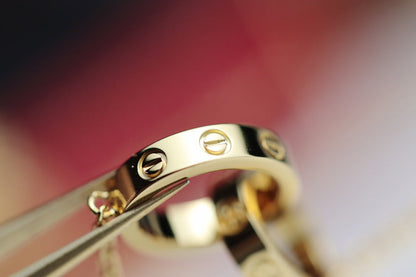 [Regal Gem]LOVE NECKLACE DOUBLE RING GOLD