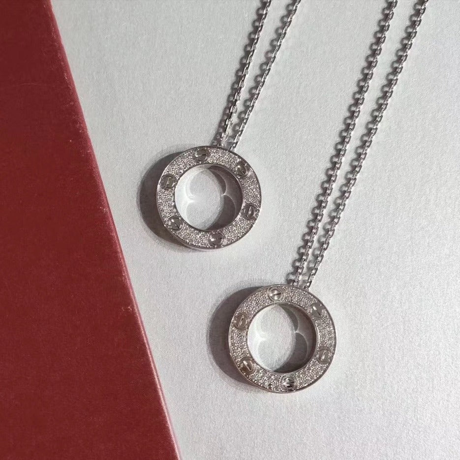 [Regal Gem]LOVE NECKLACE ADJUSTABLE SILVER