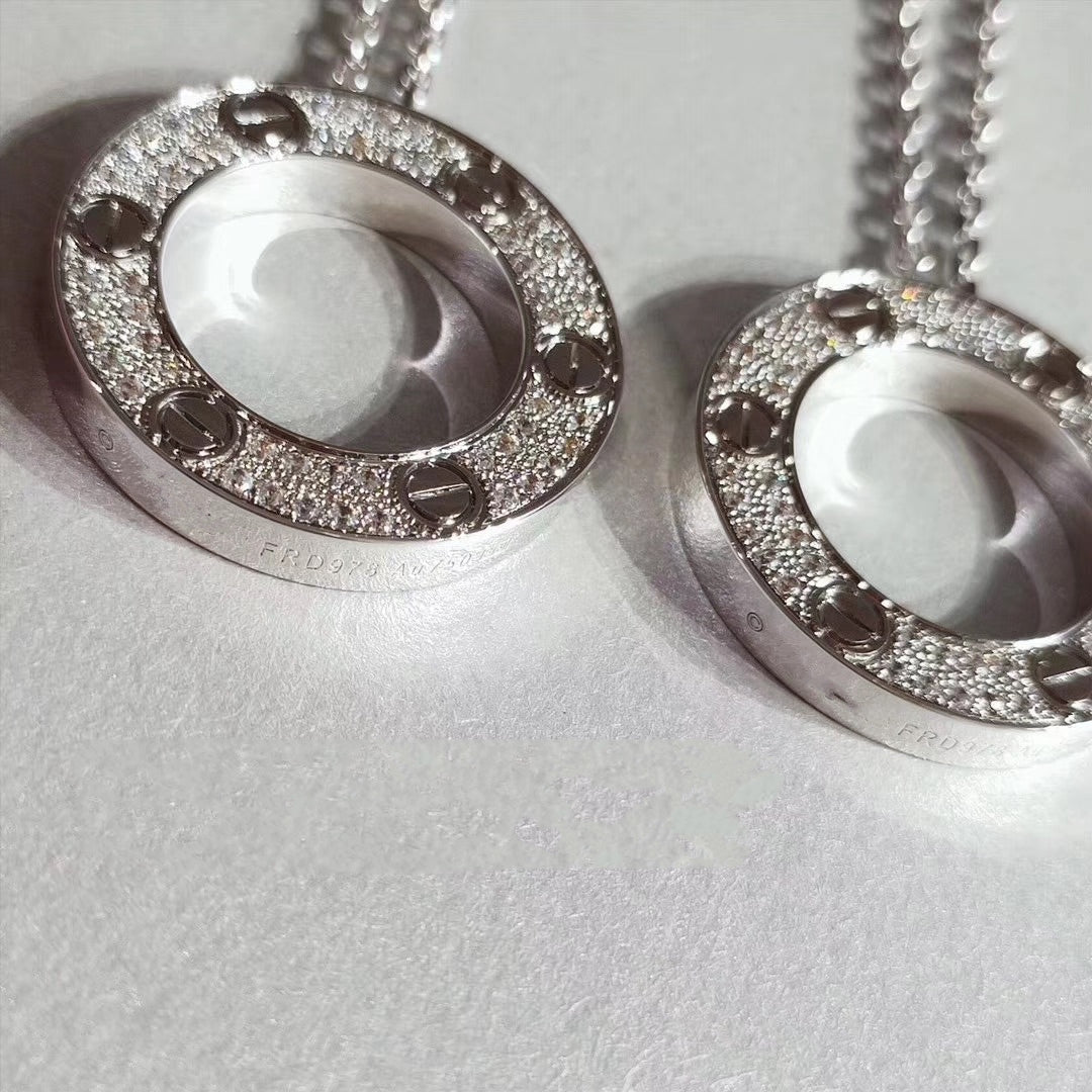 [Regal Gem]LOVE NECKLACE ADJUSTABLE SILVER