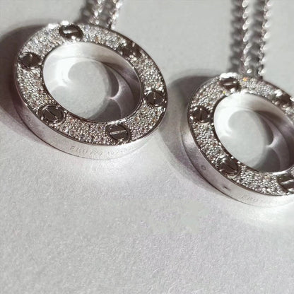 [Regal Gem]LOVE NECKLACE ADJUSTABLE SILVER