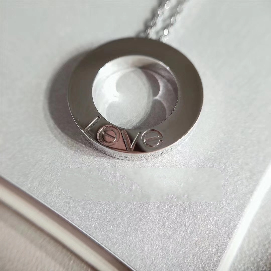 [Regal Gem]LOVE NECKLACE ADJUSTABLE SILVER