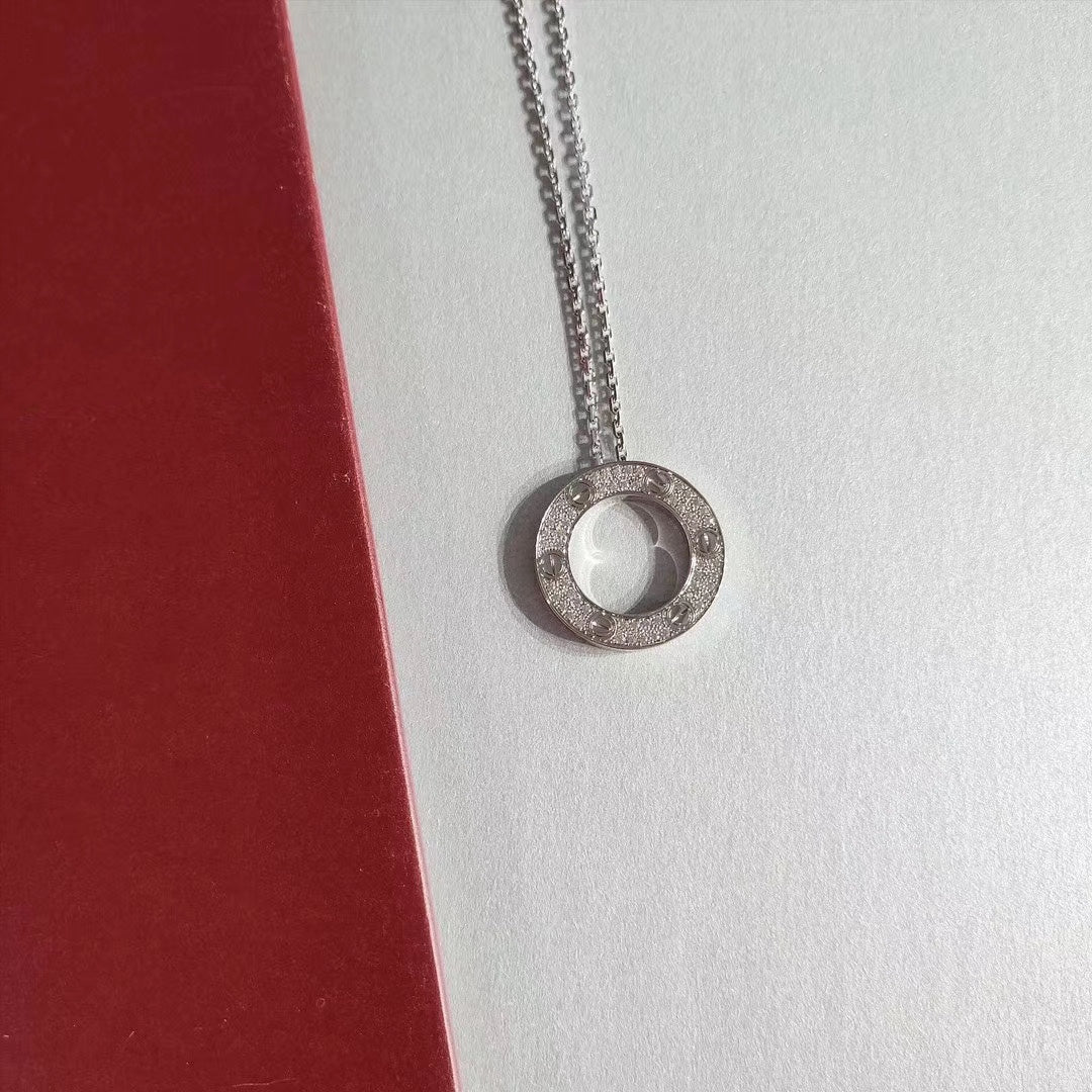 [Regal Gem]LOVE NECKLACE ADJUSTABLE SILVER