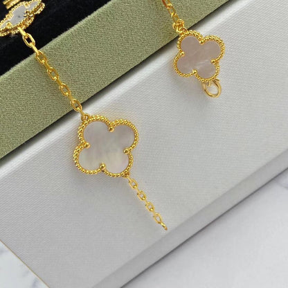 [Regal Gem]MAGIC CLOVER MOP GOLD BRACELET 5 MOTIFS