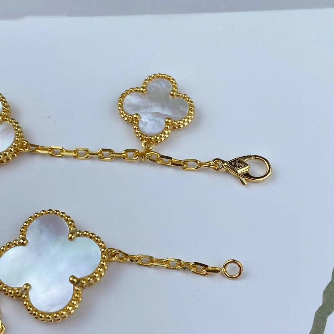 [Regal Gem]MAGIC CLOVER MOP GOLD BRACELET 5 MOTIFS