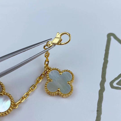 [Regal Gem]MAGIC CLOVER MOP GOLD BRACELET 5 MOTIFS