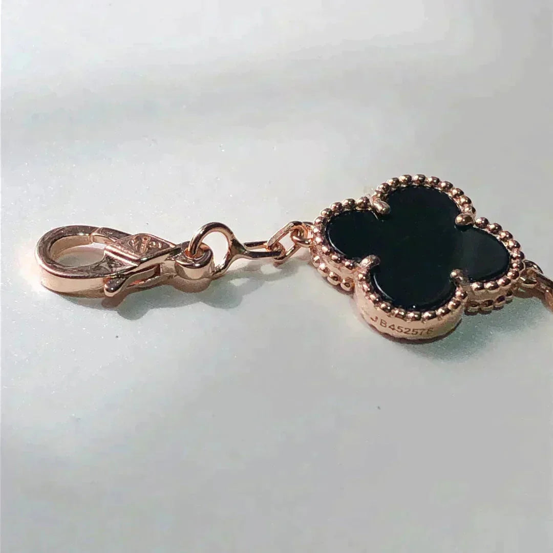 [Regal Gem]CLOVER 5 MOTIFS MULTICOLOR BRACELET
