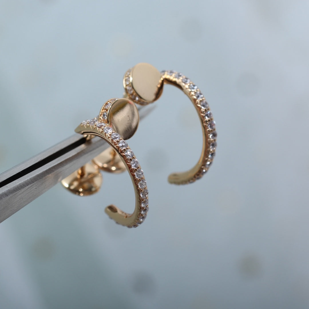 [Regal Gem]JUSTE EARRINGS 12.75MM PINK GOLD DIAMOND