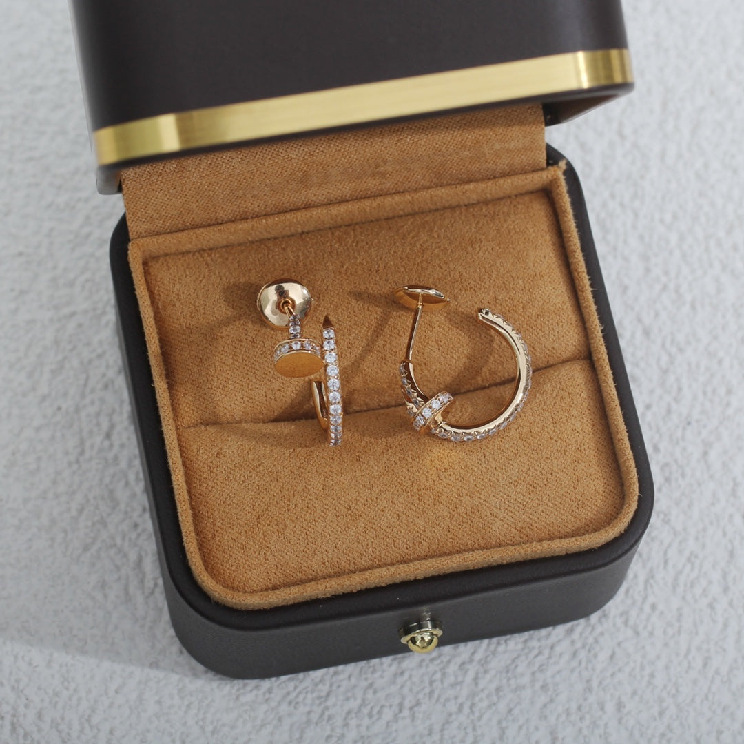 [Regal Gem]JUSTE EARRINGS 12.75MM PINK GOLD DIAMOND