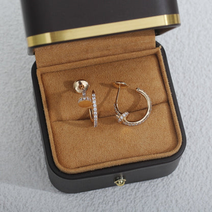 [Regal Gem]JUSTE EARRINGS 12.75MM PINK GOLD DIAMOND