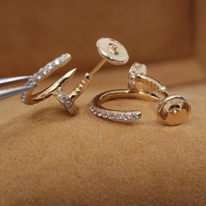 [Regal Gem]JUSTE EARRINGS 12.75MM PINK GOLD DIAMOND