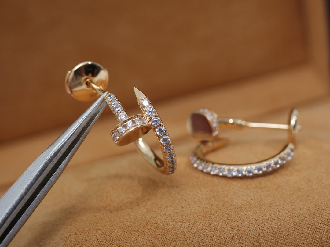 [Regal Gem]JUSTE EARRINGS 12.75MM PINK GOLD DIAMOND
