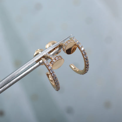 [Regal Gem]JUSTE EARRINGS 12.75MM PINK GOLD DIAMOND
