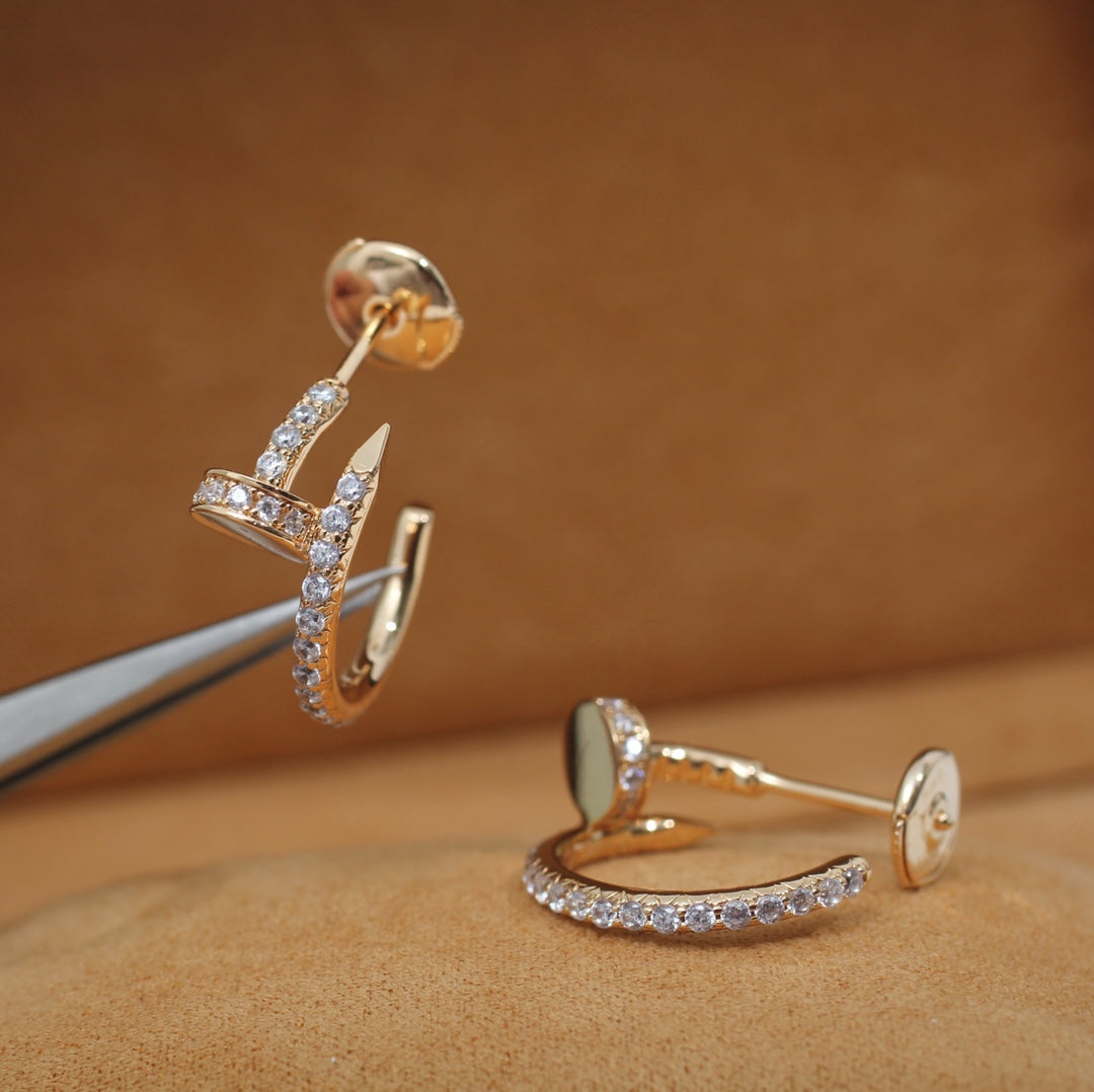 [Regal Gem]JUSTE EARRINGS 12.75MM PINK GOLD DIAMOND
