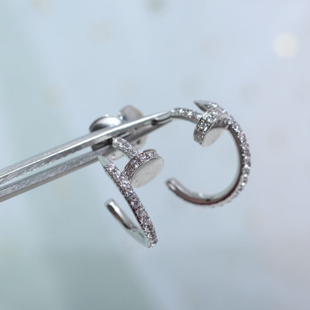 [Regal Gem]JUSTE EARRINGS 12.75MM SILVER DIAMOND