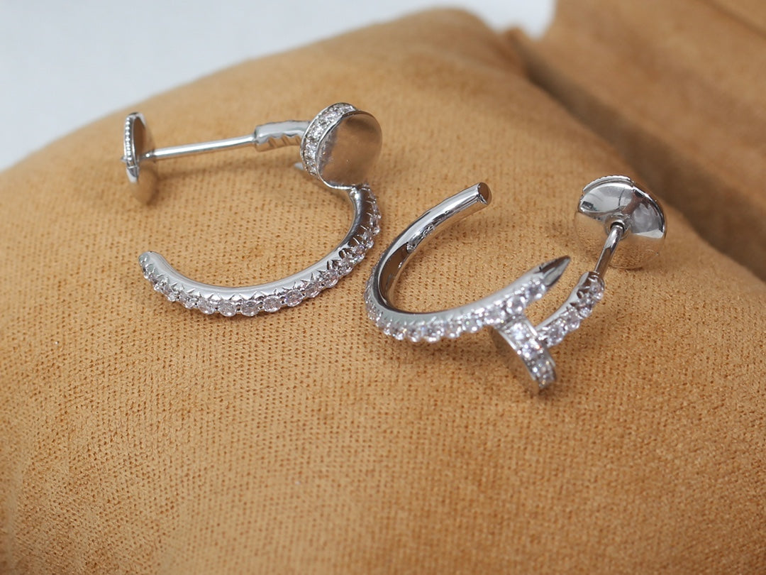 [Regal Gem]JUSTE EARRINGS 12.75MM SILVER DIAMOND