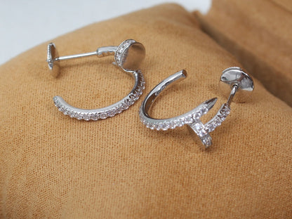 [Regal Gem]JUSTE EARRINGS 12.75MM SILVER DIAMOND