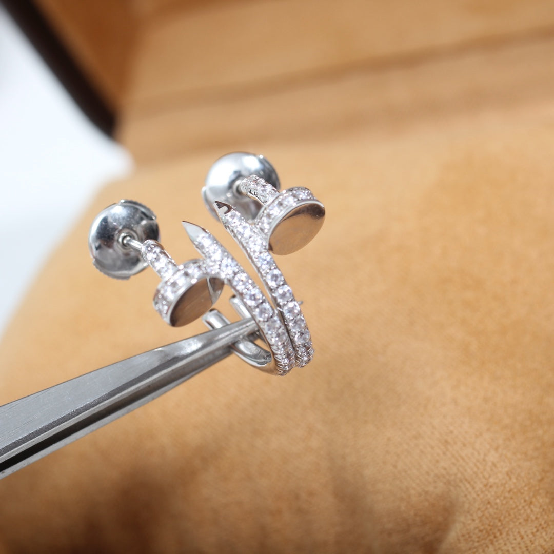 [Regal Gem]JUSTE EARRINGS 12.75MM SILVER DIAMOND