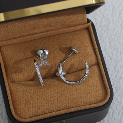 [Regal Gem]JUSTE EARRINGS 12.75MM SILVER DIAMOND