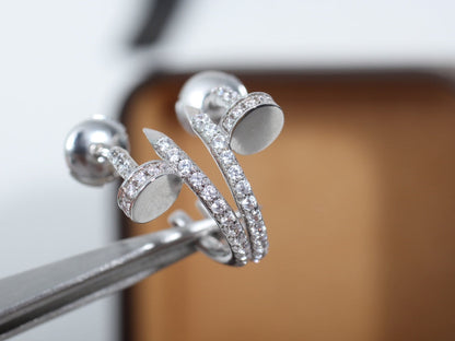 [Regal Gem]JUSTE EARRINGS 12.75MM SILVER DIAMOND