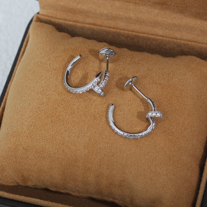 [Regal Gem]JUSTE EARRINGS 12.75MM SILVER DIAMOND