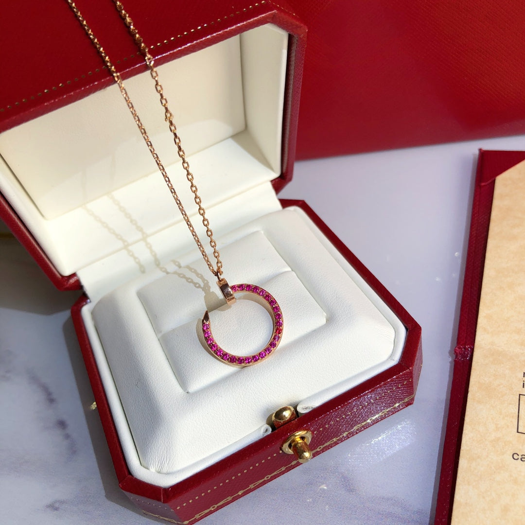 [Regal Gem]JUSTE NECKLACE GOLD RED DIAMONDS