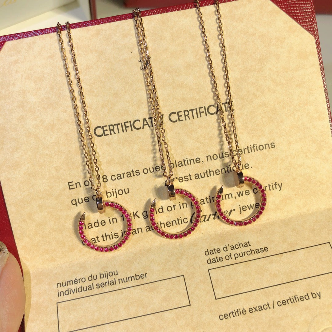[Regal Gem]JUSTE NECKLACE GOLD RED DIAMONDS
