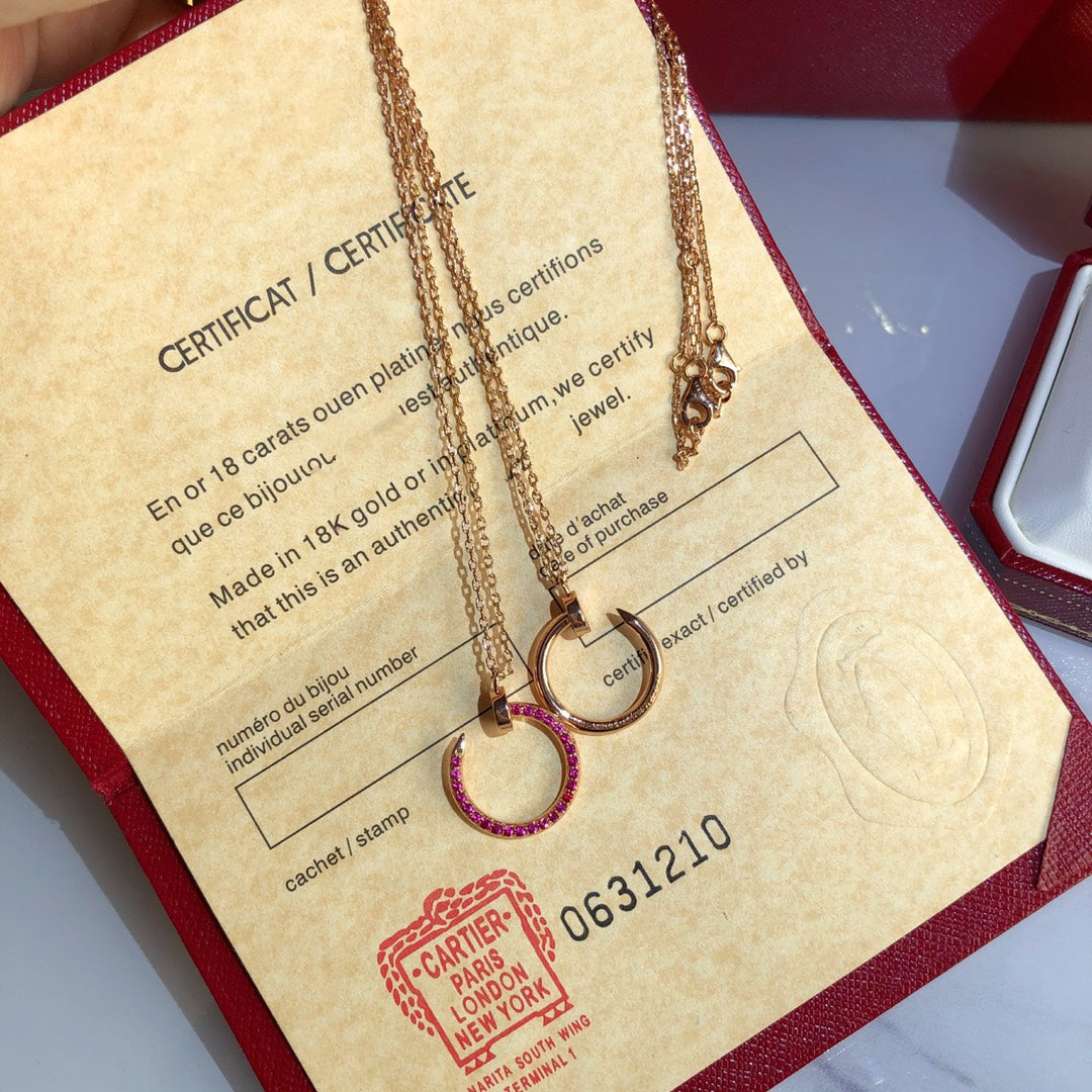 [Regal Gem]JUSTE NECKLACE GOLD RED DIAMONDS