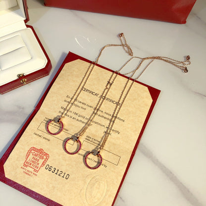[Regal Gem]JUSTE NECKLACE GOLD RED DIAMONDS