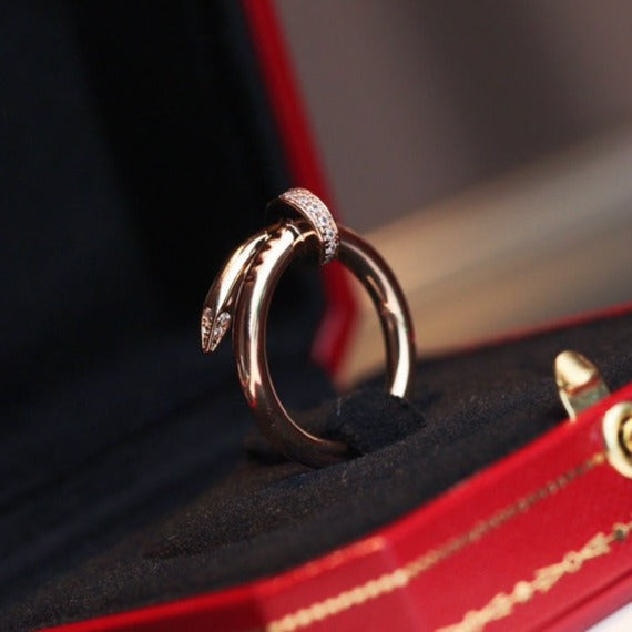 [Regal Gem]JUSTE RING 2.65MM PINK GOLD DIAMOND