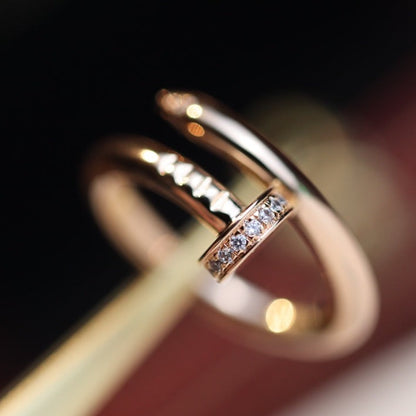 [Regal Gem]JUSTE RING 2.65MM PINK GOLD DIAMOND