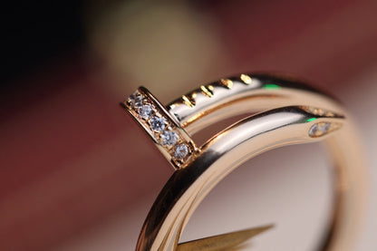 [Regal Gem]JUSTE RING 2.65MM PINK GOLD DIAMOND