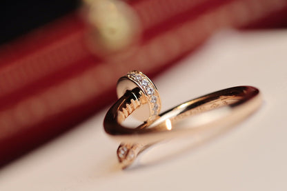 [Regal Gem]JUSTE RING 2.65MM PINK GOLD DIAMOND