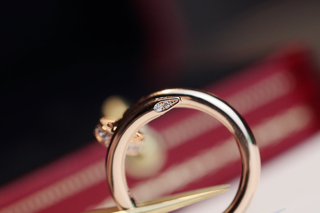 [Regal Gem]JUSTE RING 2.65MM PINK GOLD DIAMOND