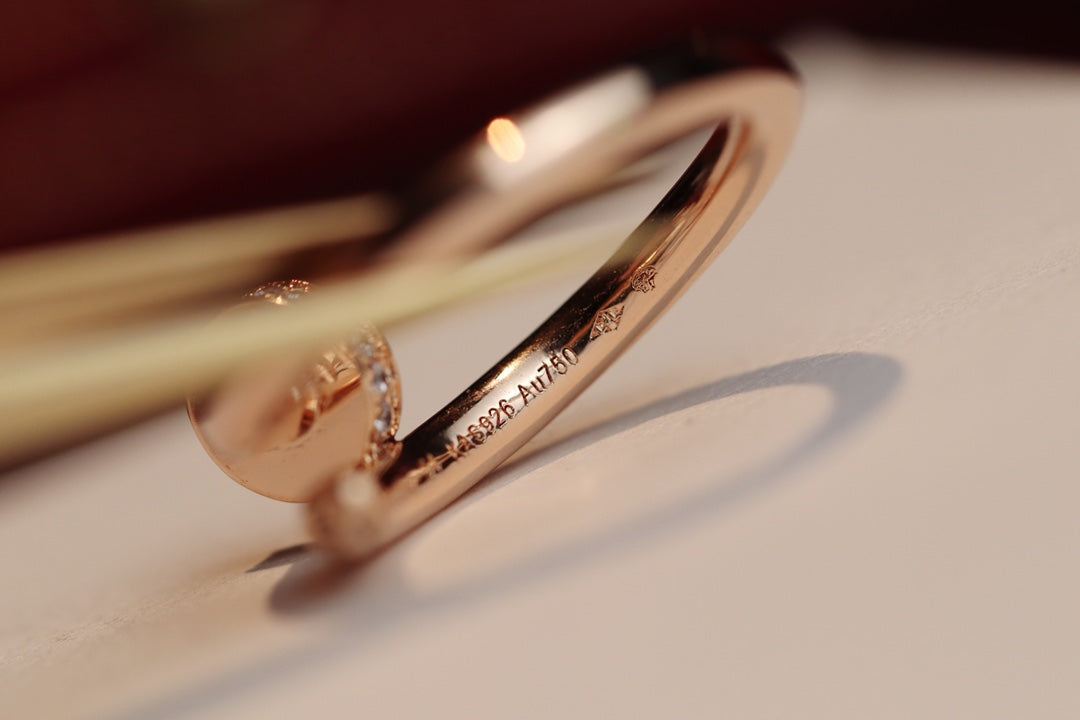 [Regal Gem]JUSTE RING 2.65MM PINK GOLD DIAMOND