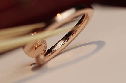 [Regal Gem]JUSTE RING 2.65MM PINK GOLD DIAMOND