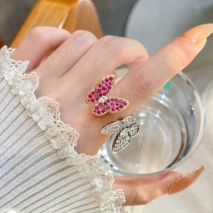[Regal Gem]TWIN BUTTERFLY DIAMOND RING
