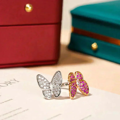 [Regal Gem]TWIN BUTTERFLY DIAMOND RING