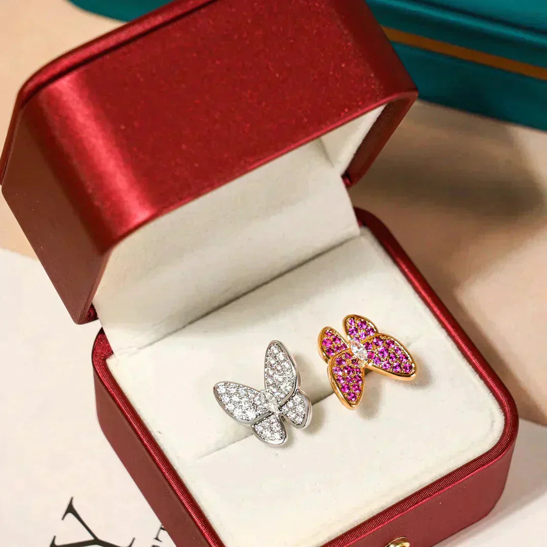[Regal Gem]TWIN BUTTERFLY DIAMOND RING