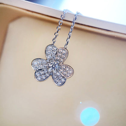[Regal Gem]CLOVER DIAMOND NECKLACE SILVER