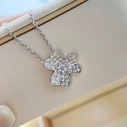 [Regal Gem]CLOVER DIAMOND NECKLACE SILVER