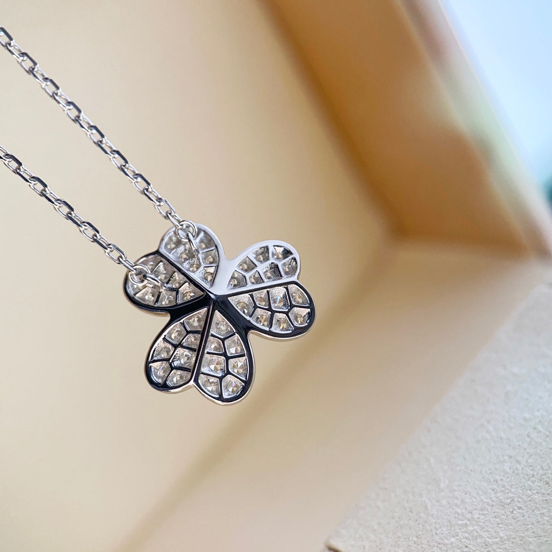 [Regal Gem]CLOVER DIAMOND NECKLACE SILVER