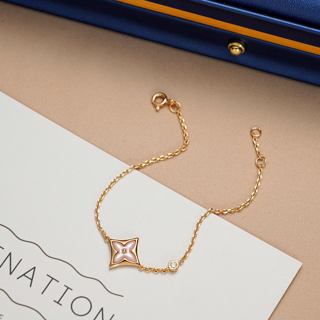 [Regal Gem]STAR 1 DIAMOND PINK GOLD BRACELET
