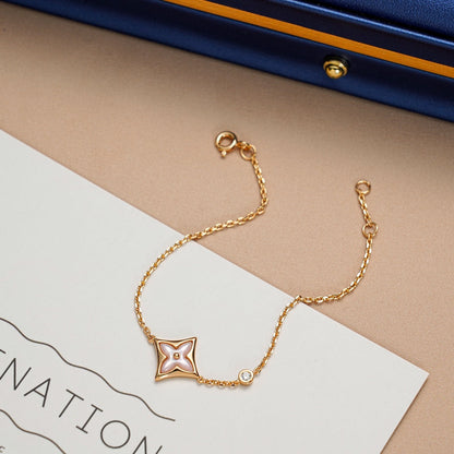 [Regal Gem]STAR 1 DIAMOND PINK GOLD BRACELET